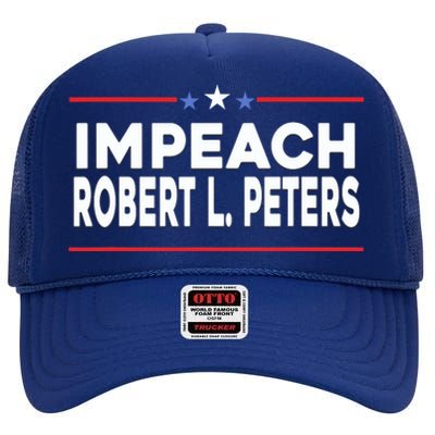 Funny Impeach Robert L Peters Anti Joe Biden High Crown Mesh Back Trucker Hat