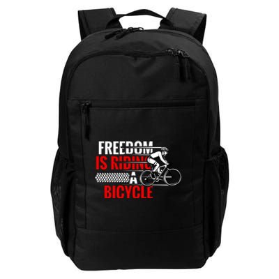 Freedom Is Riding A Bicycle Daily Commute Backpack