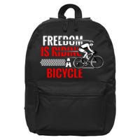 Freedom Is Riding A Bicycle 16 in Basic Backpack