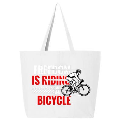 Freedom Is Riding A Bicycle 25L Jumbo Tote