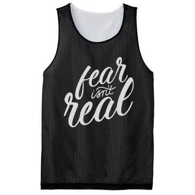 Fear Isn’t Real Funny For Men Women Mesh Reversible Basketball Jersey Tank