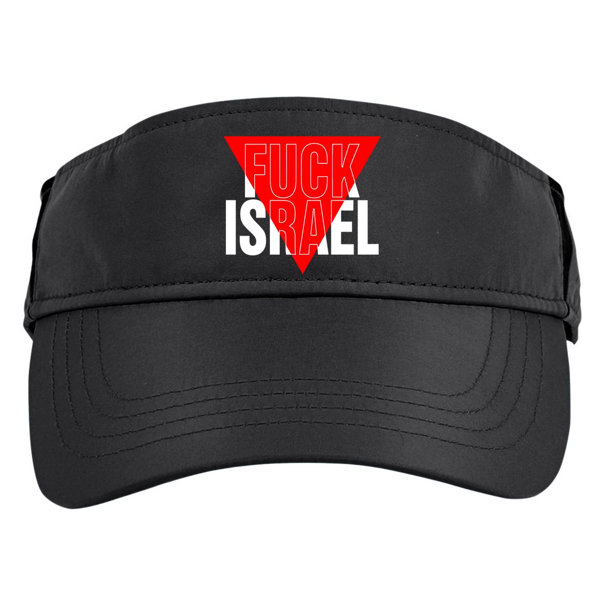 Fuck Israel Red Triangle Adult Drive Performance Visor