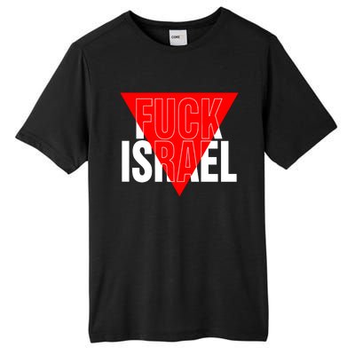 Fuck Israel Red Triangle Tall Fusion ChromaSoft Performance T-Shirt