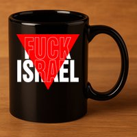 Fuck Israel Red Triangle 11oz C Handle Ceramic Mug