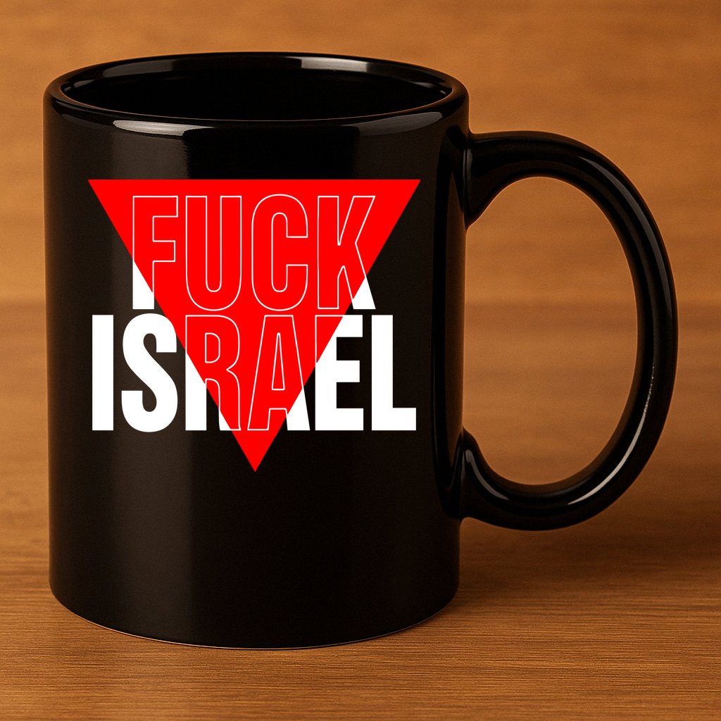 Fuck Israel Red Triangle 11oz C Handle Ceramic Mug