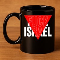 Fuck Israel Red Triangle 11oz C Handle Ceramic Mug