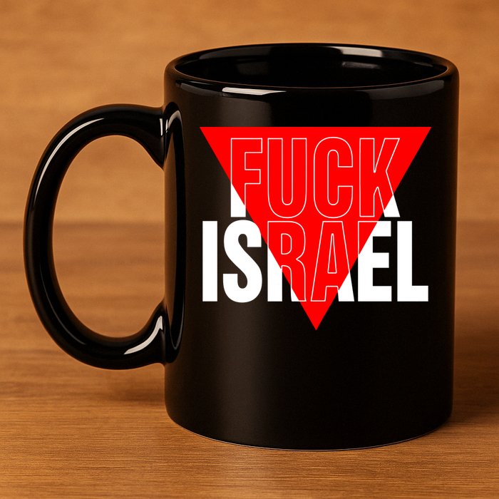 Fuck Israel Red Triangle 11oz C Handle Ceramic Mug