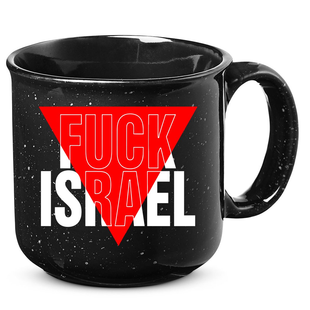 Fuck Israel Red Triangle 15oz Campfire Ceramic Mug