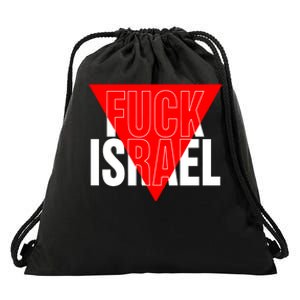 Fuck Israel Red Triangle Drawstring Bag