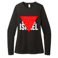 Fuck Israel Red Triangle Womens CVC Long Sleeve Shirt