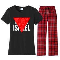 Fuck Israel Red Triangle Women's Flannel Pajama Set