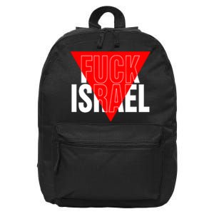 Fuck Israel Red Triangle 16 in Basic Backpack