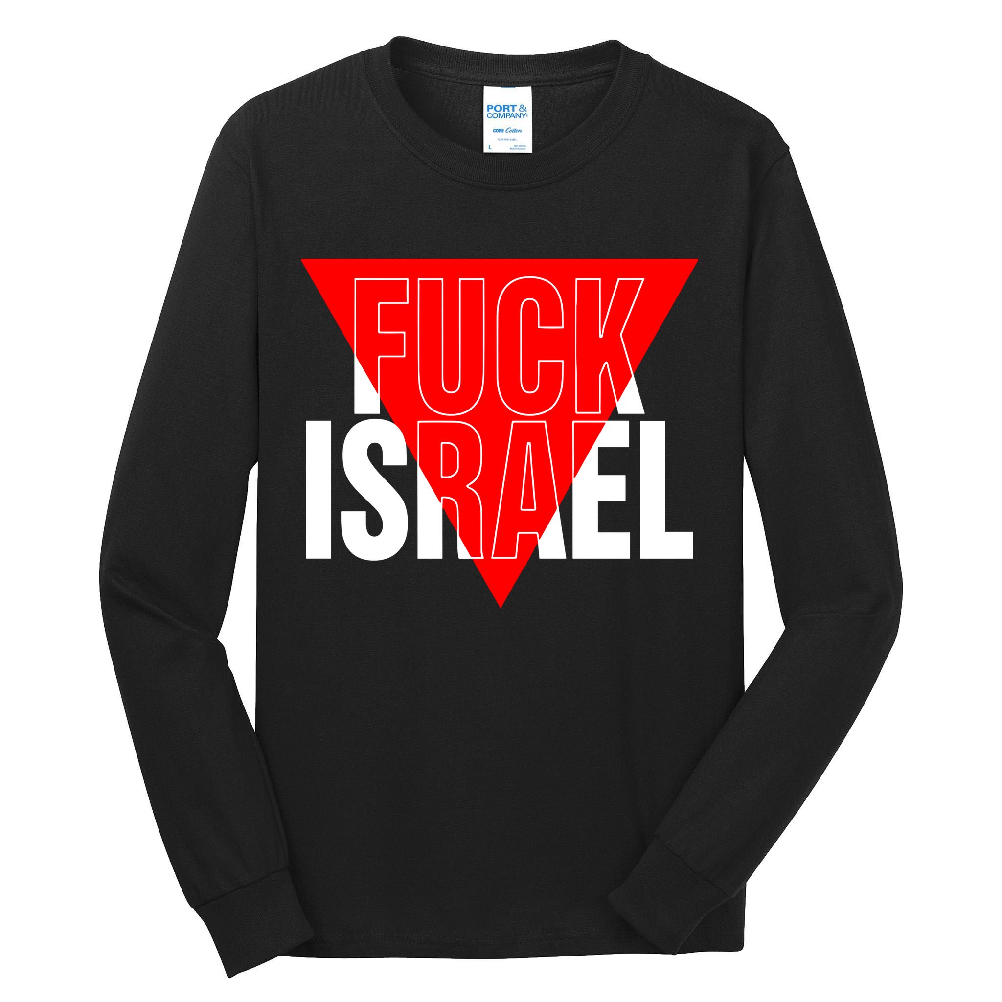 Fuck Israel Red Triangle Tall Long Sleeve T-Shirt