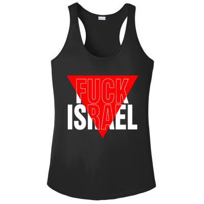 Fuck Israel Red Triangle Ladies PosiCharge Competitor Racerback Tank