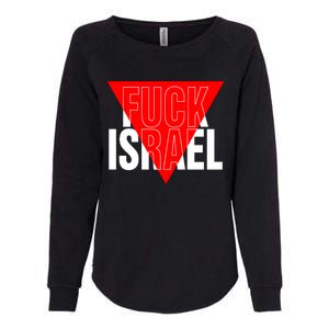 Fuck Israel Red Triangle Womens California Wash Sweatshirt