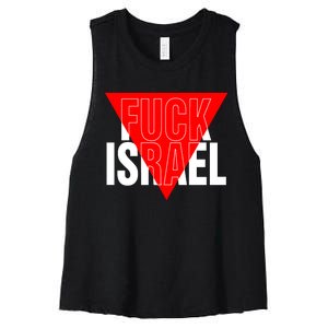 Fuck Israel Red Triangle Women's Racerback Cropped Tank