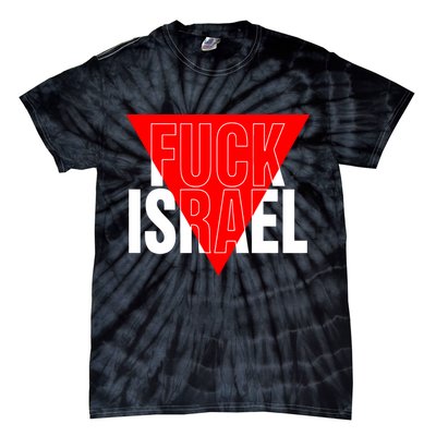 Fuck Israel Red Triangle Tie-Dye T-Shirt