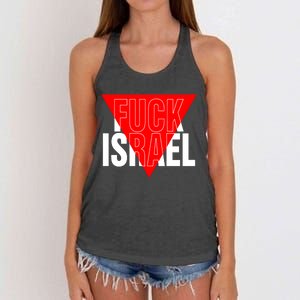 Fuck Israel Red Triangle Women's Knotted Racerback Tank