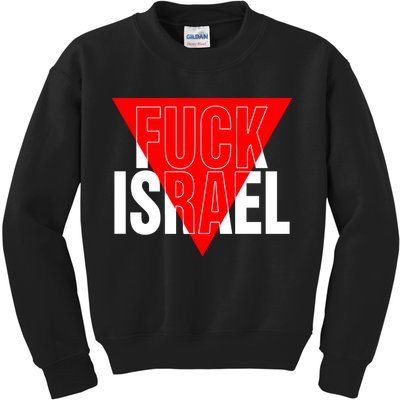 Fuck Israel Red Triangle Kids Sweatshirt
