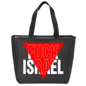 Fuck Israel Red Triangle Zip Tote Bag