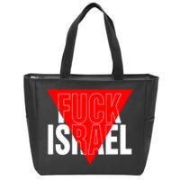 Fuck Israel Red Triangle Zip Tote Bag