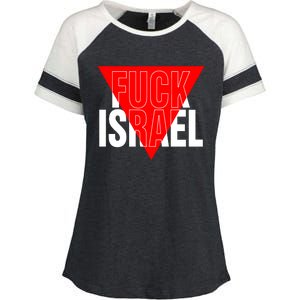 Fuck Israel Red Triangle Enza Ladies Jersey Colorblock Tee