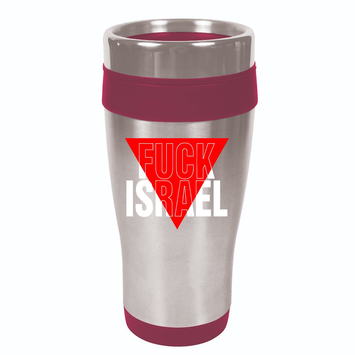 Fuck Israel Red Triangle 16oz Travel Tumbler