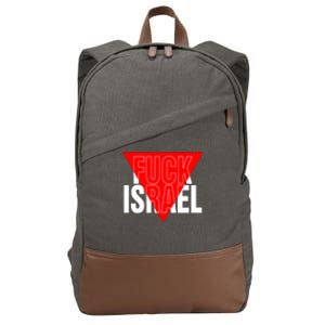 Fuck Israel Red Triangle Cotton Canvas Backpack