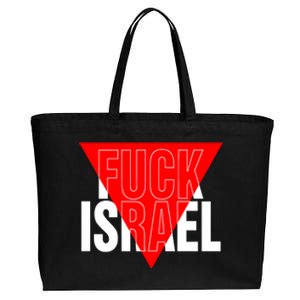 Fuck Israel Red Triangle Cotton Canvas Jumbo Tote