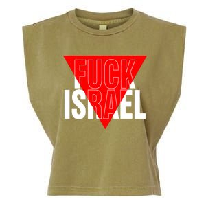 Fuck Israel Red Triangle Garment-Dyed Women's Muscle Tee