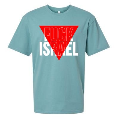 Fuck Israel Red Triangle Sueded Cloud Jersey T-Shirt