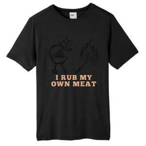 Funny I Rub My Own Meat Smoked Meat Barbecue Bbq Tall Fusion ChromaSoft Performance T-Shirt