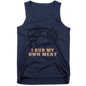 Funny I Rub My Own Meat Smoked Meat Barbecue Bbq Tank Top