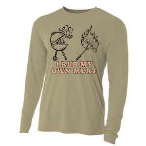 Funny I Rub My Own Meat Smoked Meat Barbecue Bbq Cooling Performance Long Sleeve Crew