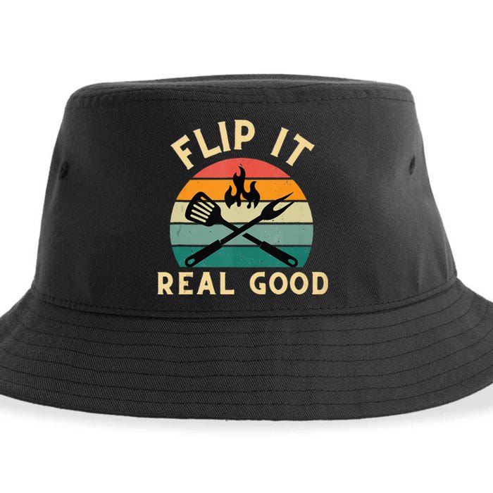 Flip It Real Good Funny BBQ Cookout Grill Masters Sustainable Bucket Hat