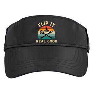 Flip It Real Good Funny BBQ Cookout Grill Masters Adult Drive Performance Visor