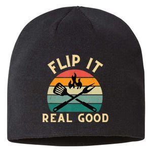 Flip It Real Good Funny BBQ Cookout Grill Masters Sustainable Beanie