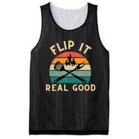 Flip It Real Good Funny BBQ Cookout Grill Masters Mesh Reversible Basketball Jersey Tank