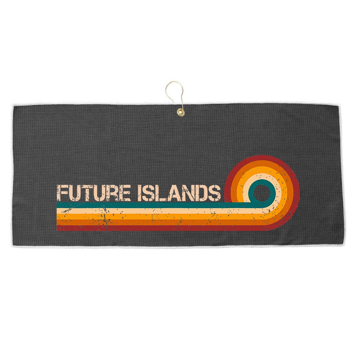 Future Islands Retro Stripes Musician Vintage Large Microfiber Waffle Golf Towel
