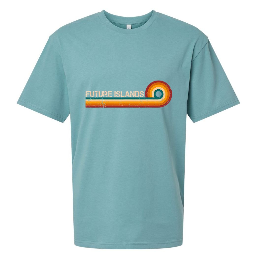 Future Islands Retro Stripes Musician Vintage Sueded Cloud Jersey T-Shirt