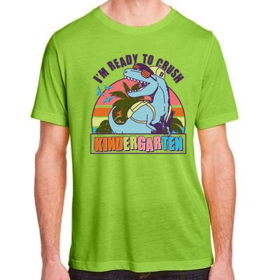 Funny I'm Ready To Crush Kindergarten Retro Dinosaur Adult ChromaSoft Performance T-Shirt