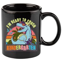 Funny I'm Ready To Crush Kindergarten Retro Dinosaur 11oz C Handle Ceramic Mug
