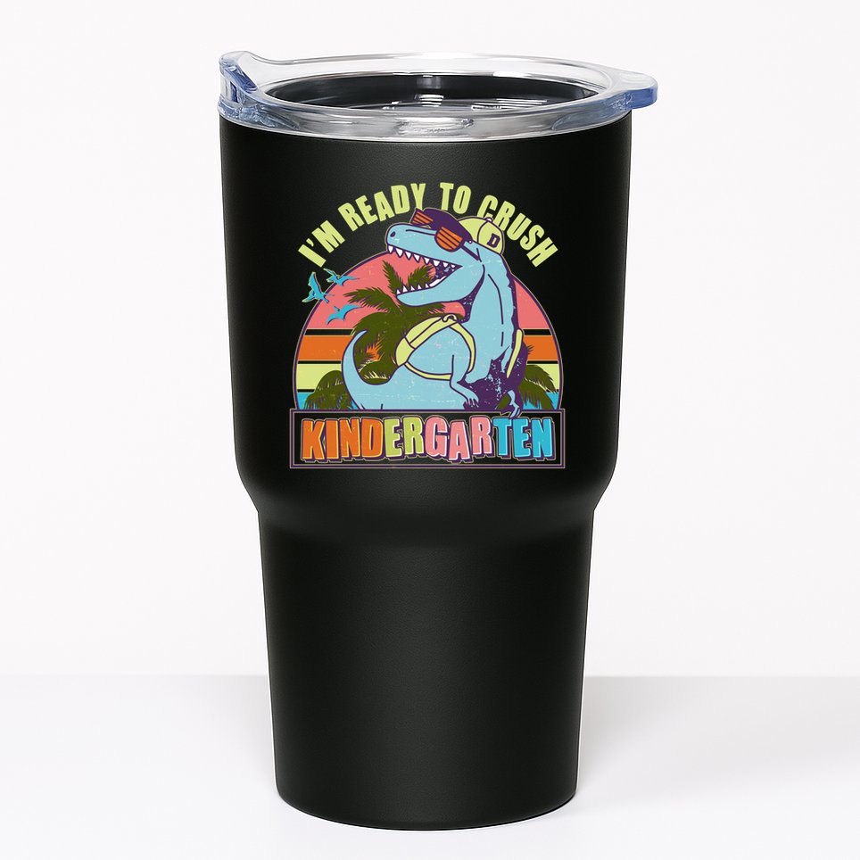Funny I'm Ready To Crush Kindergarten Retro Dinosaur Tumbler