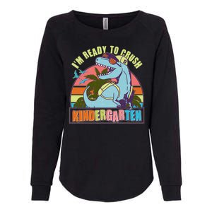 Funny I'm Ready To Crush Kindergarten Retro Dinosaur Womens California Wash Sweatshirt