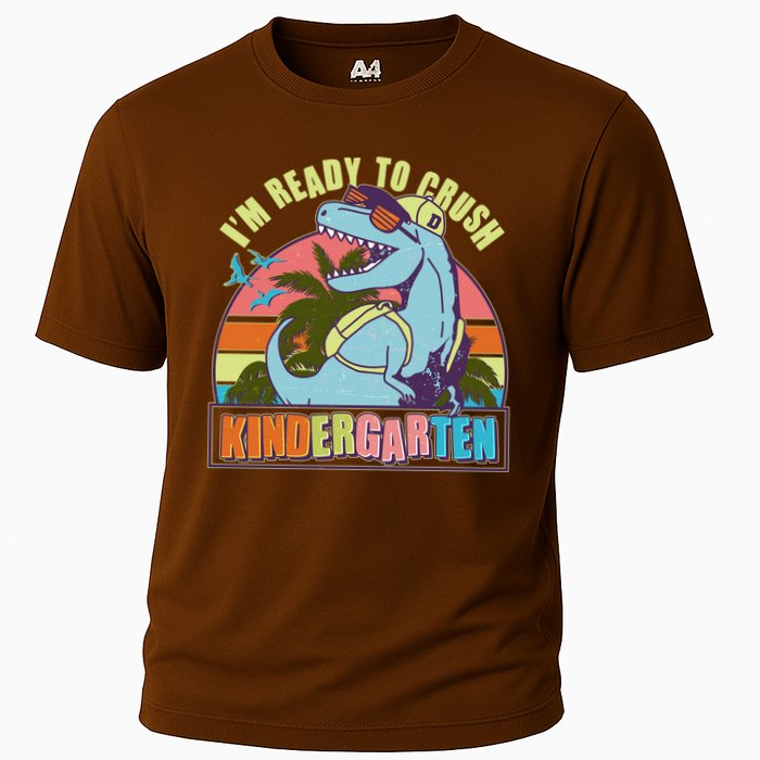Funny I'm Ready To Crush Kindergarten Retro Dinosaur Cooling Performance Crew T-Shirt