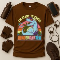 Funny I'm Ready To Crush Kindergarten Retro Dinosaur Cooling Performance Crew T-Shirt