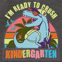 Funny I'm Ready To Crush Kindergarten Retro Dinosaur Vector Backpack