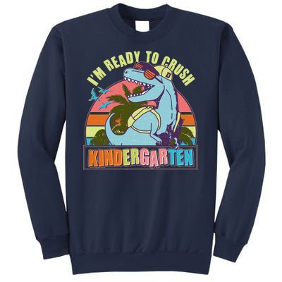 Funny I'm Ready To Crush Kindergarten Retro Dinosaur Sweatshirt