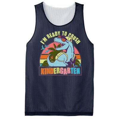 Funny I'm Ready To Crush Kindergarten Retro Dinosaur Mesh Reversible Basketball Jersey Tank