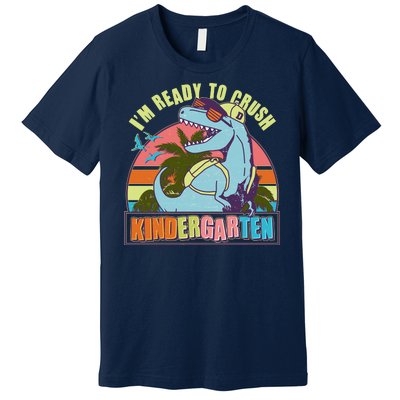 Funny I'm Ready To Crush Kindergarten Retro Dinosaur Premium T-Shirt